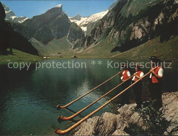 Alphorn Alphornbläser Seealpsee Altmann Rotstei