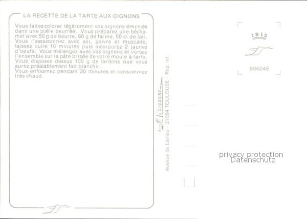 Lebensmittel Recette Tarte aux Oignons – Bild 2