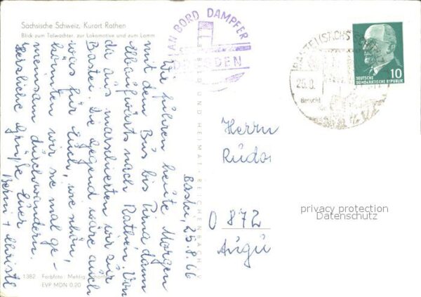 Dampfer Seitenrad Dresden Rathen Talwächter Lokomotive La – Bild 2