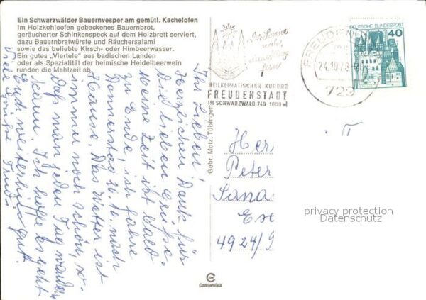 Lebensmittel Schwarzwald Bauernvesper Kachelofen – Bild 2