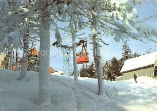 Seilbahn Winter im Erzgebirge