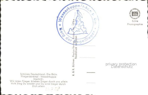 Segelflug Gliding Vol-Voile Vuolo-a-Vela Wasserkuppe Rhön Fliegerdenkmal – Bild 2
