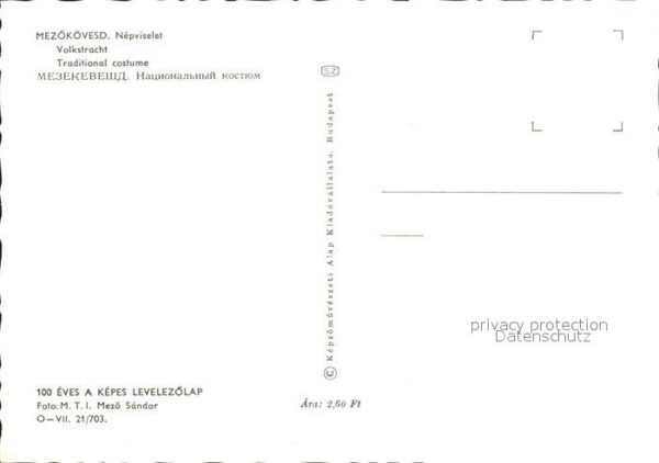 Trachten Ungarn Mezökövesd Nepviselet – Bild 2