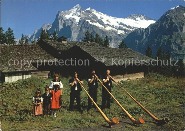 Alphorn Alphornbläser Berner Sonntagstracht Wet