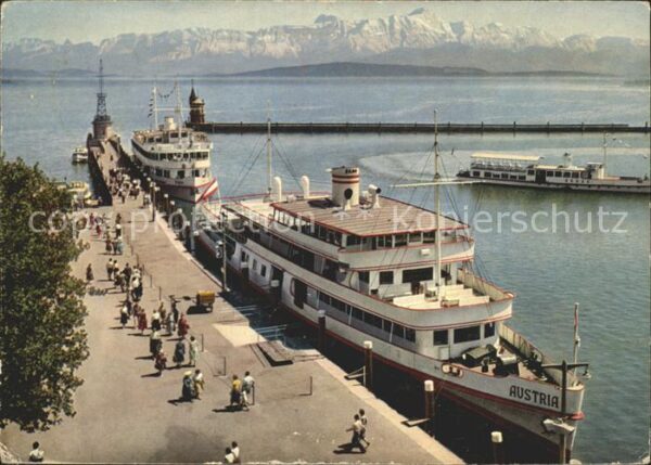 Motorschiffe Austria Konstanz Bodensee Hafen Säntisg