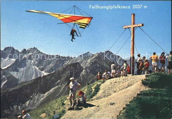 Drachenflug Fellhorngipfelkreuz Oberstdorf Allgäu