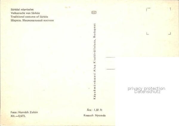 Trachten Ungarn Sarközi nepviselet – Bild 2
