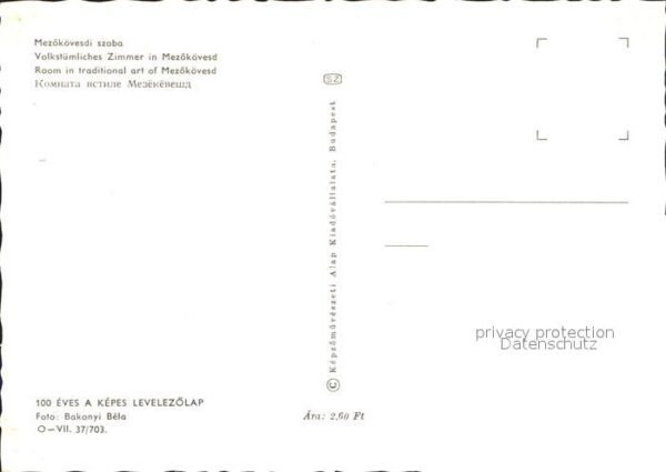 Trachten Ungarn Mezökövesdi szoba Volkstümliches Zimmer – Bild 2