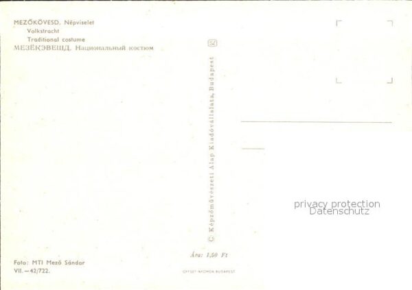 Trachten Ungarn Mezökövesd Nepviselet – Bild 2