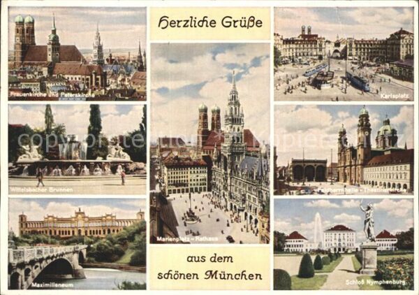 Muenchen Marienplatz Rathaus Schloss Nymphenburg
