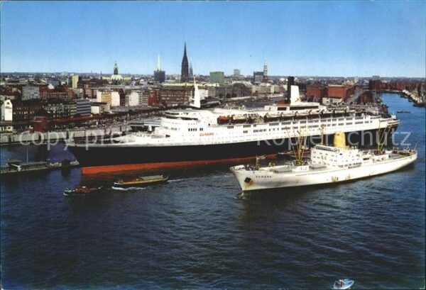 Dampfer Oceanliner Queen Elizabeth 2 Hamburg Überseebrücke