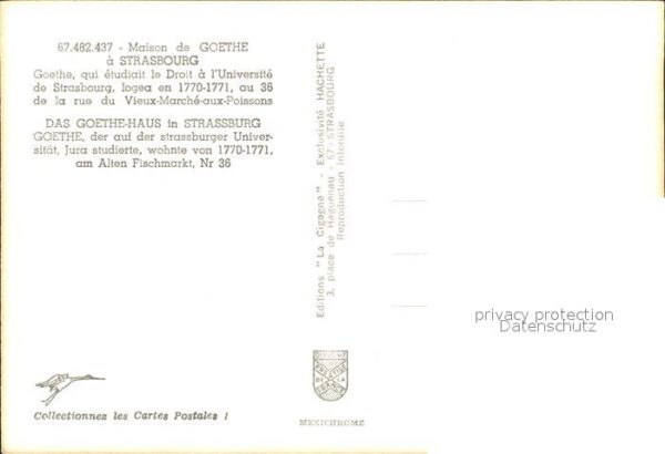 Goethe Johann Wolfgang von Maison Strasbourg – Bild 2