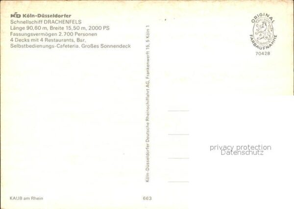 Motorschiffe Schnellschiff Drachenfels – Bild 2