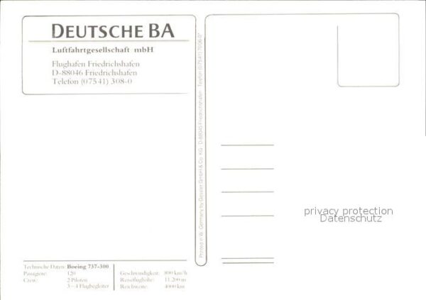 Flugzeuge Zivil Deutscha BA Boeing 737-300 – Bild 2