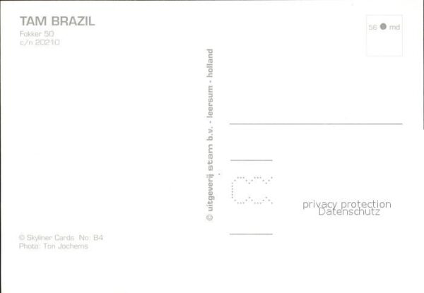 Flugzeuge Zivil TAM Brazil Fokker 50 c/n 20210 – Bild 2