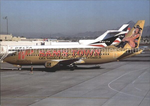 Flugzeuge Zivil Western Pacific Sam's Town colours Boei