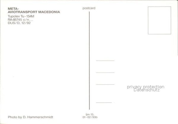 Flugzeuge Zivil META Aviotransport Macedonia Tupolev Tu – Bild 2