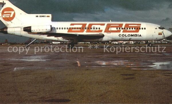 Flugzeuge Zivil AIRBORNE POSTCARD No.118 Boeing 727-46
