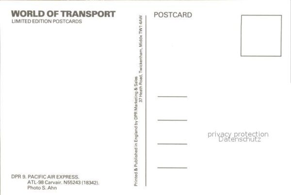 Flugzeuge Zivil WORLD OF TRANSPORT limited edition post – Bild 2