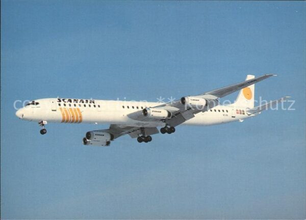 Flugzeuge Zivil Scanair DC-8-63 SE-DBL at Stockholm-Arl