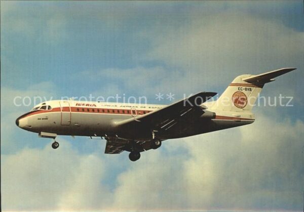 Flugzeuge Zivil Iberia Fokker F 28 EC-BVB London Heathr