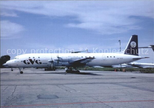 Flugzeuge Zivil GVG Airlines IL-18D UN 75111 c/n 184007
