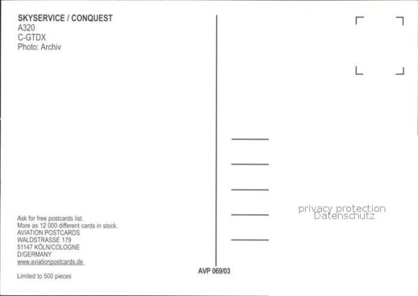 Flugzeuge Zivil SKYSERVICE/CONQUEST A§20 C-GTDX – Bild 2