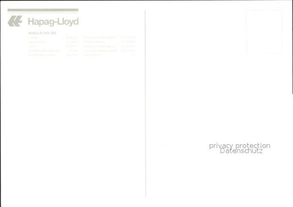 Flugzeuge Zivil Hapag-Lloyd A310-300 Airbus – Bild 2