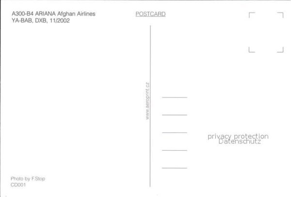 Flugzeuge Zivil A-300-B4 Ariana Afghan Airlines YA-BAB – Bild 2