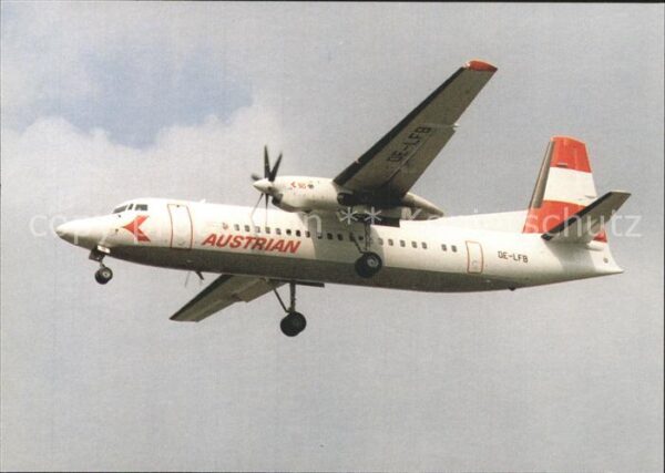 Flugzeuge Zivil Fokker 50 DE-LFB Austrian