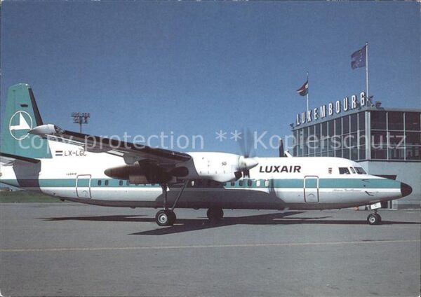 Flugzeuge Zivil Luxair Fokker F-50 Luxembourg