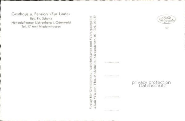 Lichtenberg Odenwald Gasthaus Pension Zur Linde – Bild 2