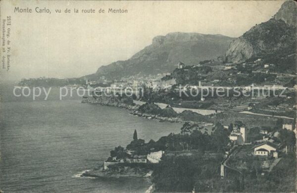 Monte-Carlo Fliegeraufnahme Vu de la route de Mento