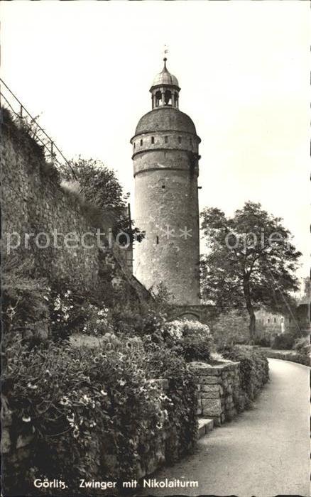 Goerlitz Sachsen Zwinger mit Nikolaiturm