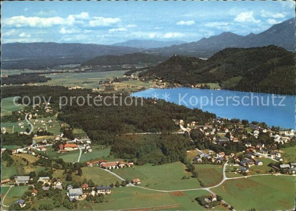 Seelach Klopeinersee Fliegeraufnahme mit See