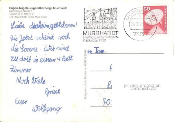 Murrhardt Fliegeraufnahme Eugen Nägele Jugendherb – Bild 2