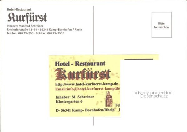 Bornhofen Kamp Hotel Restaurant Kurfürst – Bild 2