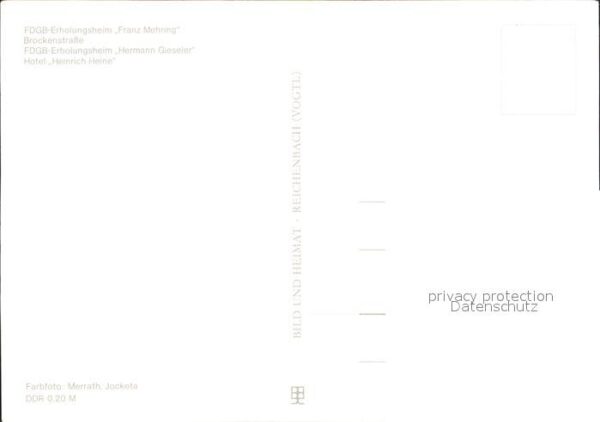 Schierke Harz Erholungsheime Franz Mehring und Herman – Bild 2