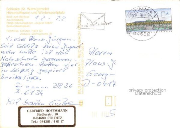 Schierke Harz Rathaus Kirchberg Erholungsheim August – Bild 2