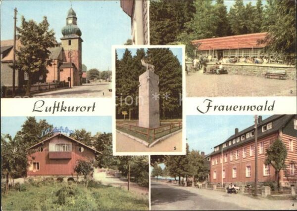 Frauenwald Thueringen Kirche WaldCafe Lenkgrund Monument am R