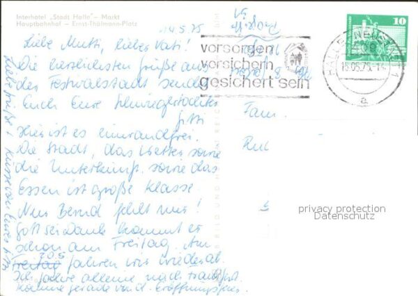 Halle Saale Interhotel Stadt Halle Markt Hauptbahnh – Bild 2
