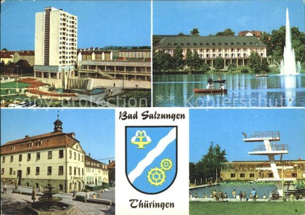 Bad Salzungen Leninplatz Kurhaus am Burgsee Rathaus M