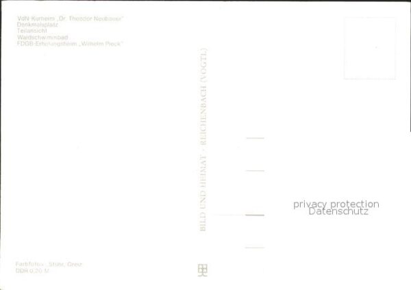 Finsterbergen Kurheim Dt. Theodor Neubauer Denkmalpla – Bild 2