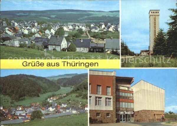Thueringen Region Schnett Masserberg Rennsteigwarte Fehre