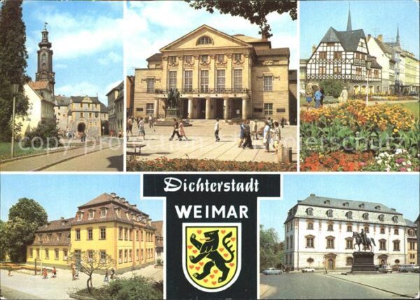 Weimar Thueringen Schloß Deutsches-Nationaltheater Markt