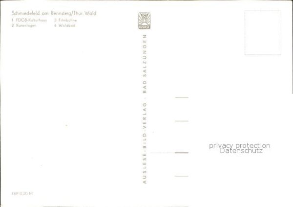 Schmiedefeld Rennsteig Kulturhaus Filmbühne Kuranlagen Waldbad – Bild 2