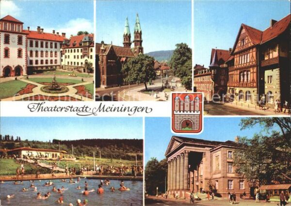 Meiningen Thueringen Freibad Schloß Stadtkirche Theater Henn