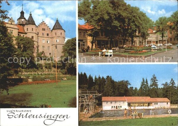 Schleusingen Schloß Bertholdsburg Markt Schwimmbad