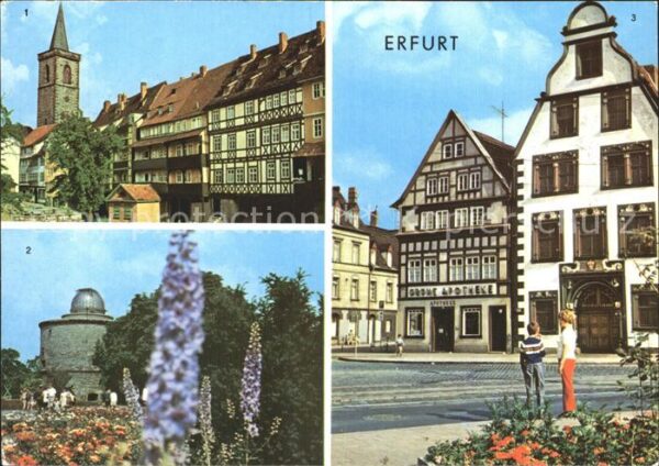 Erfurt Fachwerk Krämerbrücke Volkssternwarte W
