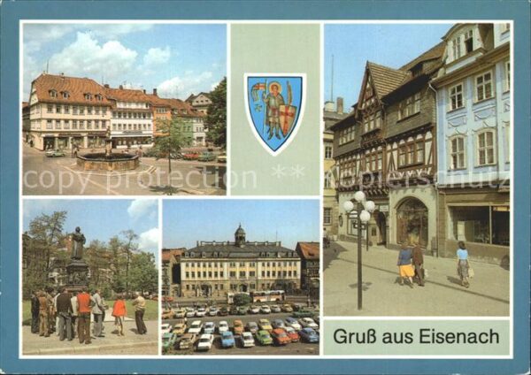 Eisenach Thueringen Markt Karlsstrasse Lutherdenkmal Stadts